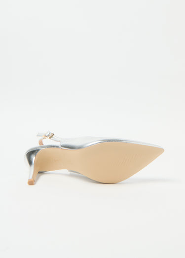 Escarpins chic bride talon Argente