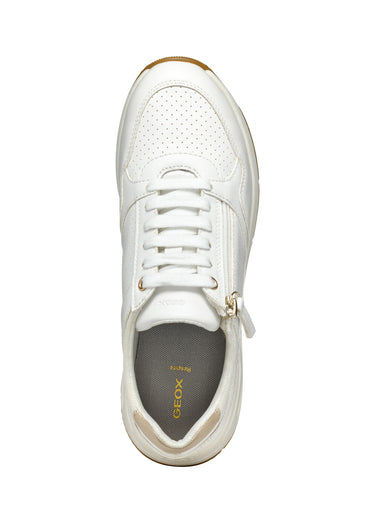 Baskets compensées lacets et zips Blanc