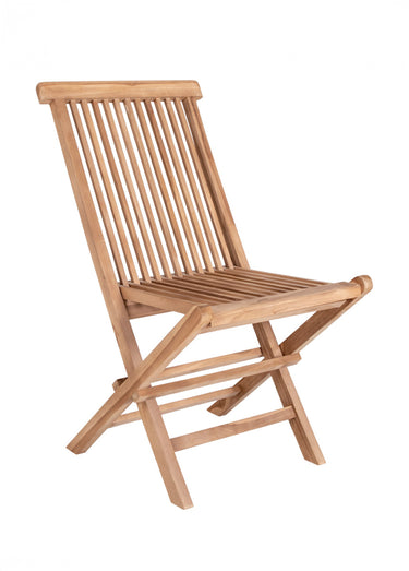Chaise de jardin pliante en bois de teck Naturel