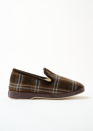 Chaussons largeur confort mixtes fourrés Marron