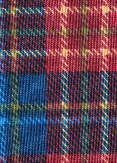Coupon tissu déco, highlands 2x1,4m Bleu / Rouge