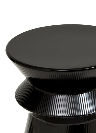 Table d'appoint acier forme totem MAYA Noir