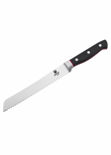 Couteau à pain acier 33,5cm Market Noir/Rouge
