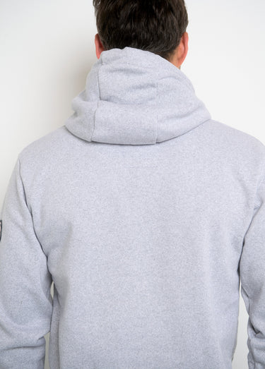 Sweat à capuche drapeaux poche kangourou Gris Melange
