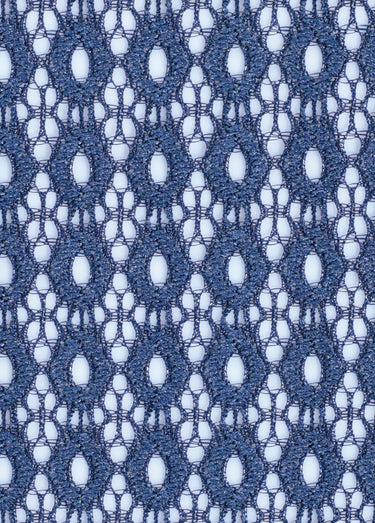 Coupon dentelle guipure ovale, 3B Indigo