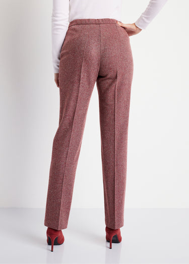 Pantalon chevrons ou chiné entrejambe 75 cm Chevrons Bordeaux