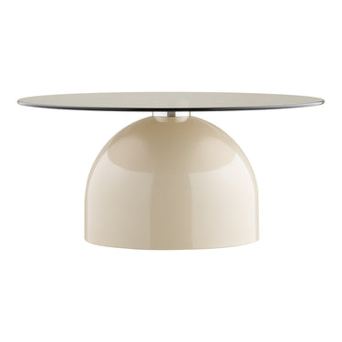 Table basse verre et métal RAVELLO Beige/Gris