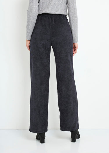 Pantalon large velours milleraies Noir