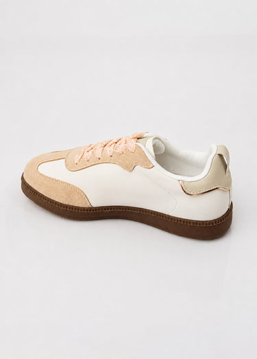 Sneakers vintage avec lacets fantaisie Rose