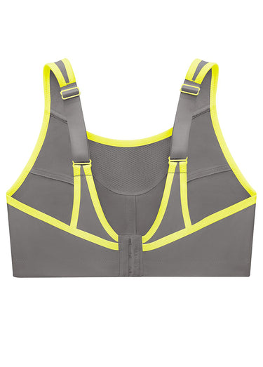 Brassière Sport anti-rebondissements Gris/Jaune
