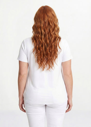 T-shirt court manches courtes Blanc