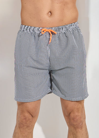 Short de bain à rayures fines Raye Noir