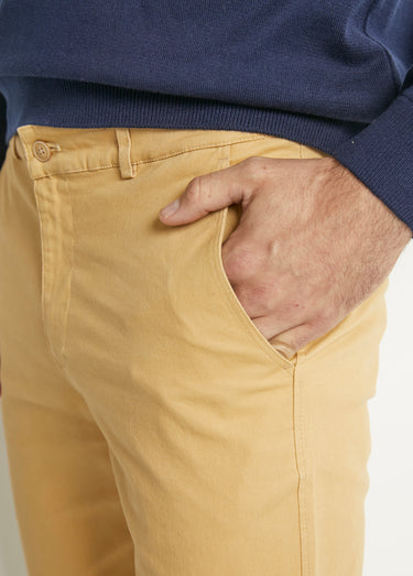 Pantalon chino droit toile Beige