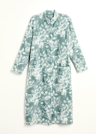 Peignoir polaire imprimé longueur 115cm Imprime Vert