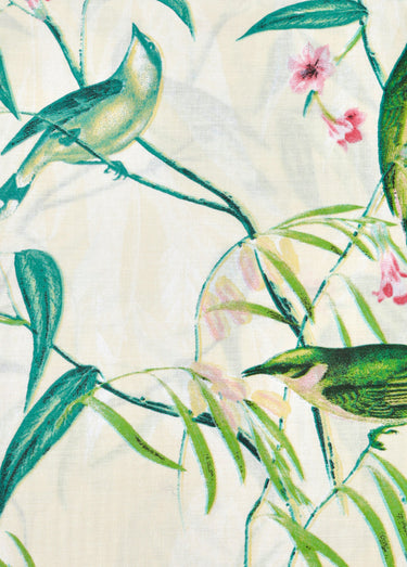 Parure de lit 3 pièces avec housse de couette, oiseaux Vert