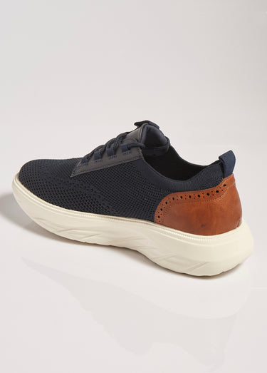 Baskets sporty en mesh, détails chic Marine