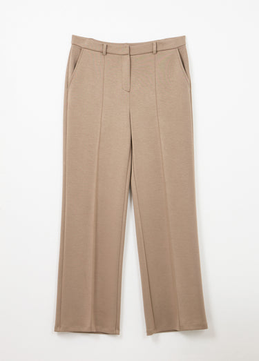 Pantalon structuré de ville maille milano unie Beige