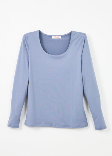 T-shirt col danseuse manches longues Indigo