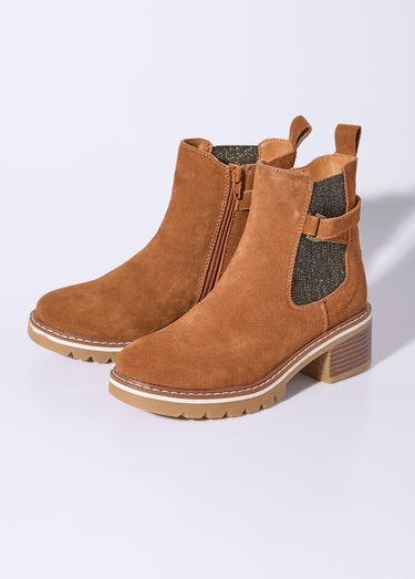 Boots cuir inspiration camarguaises Camel
