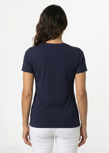 T-shirt court manches courtes Marine