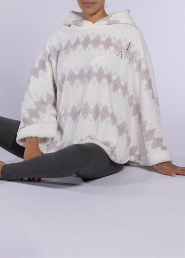 Poncho d'intérieur flanelle sherpa Imprime