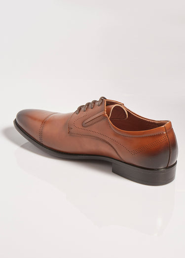 Derbys chic à bout droit, intérieur cuir Camel