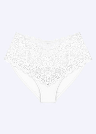 Culotte maxi dentelle extensible, Amourette Blanc
