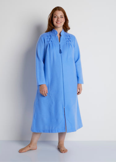 Peignoir zippé maille Courtelle® Bleu