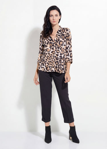 Chemisier fluide léopard et col tailleur Leopard