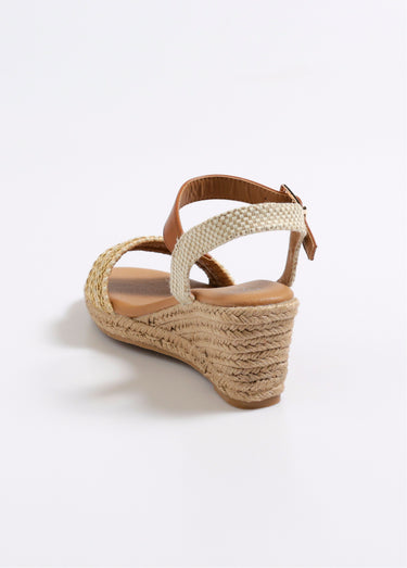 Espadrille fantaisie détails simili cuir Beige