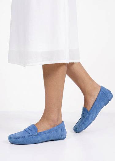 Mocassins essentiels, simili cuir suédé Bleu Clair