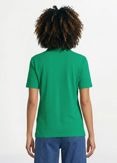 T-shirt maille piquée coton col polo Menthe