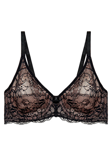 Soutien-gorge tulle avec armature Noir