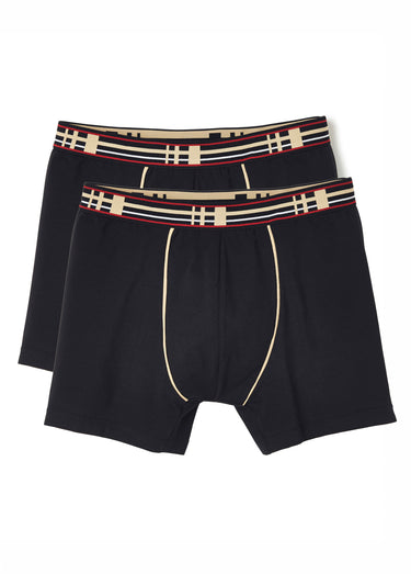 Boxer fermé coton stretch - lot de 2 Noir Lot2