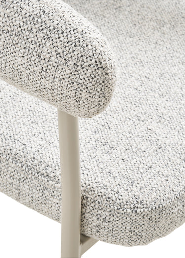 Fauteuil de salle à manger en bouclette Sable