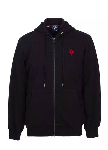 Sweat molletonné zippé à capuche Noir