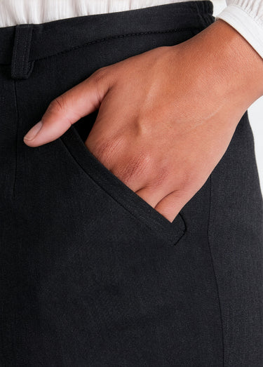 Pantalon taille semi-élastiquée droit Gris