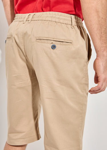 Bermuda coton ceinture élastiquée - lot de 2 Marine/Beige