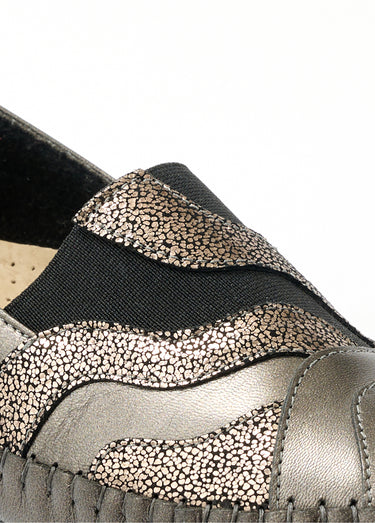 Mocassins cuir largeur confort fantaisie Bronze