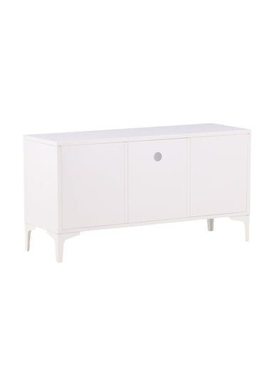 Meuble bas 2 portes 2 tablettes en acier Blanc
