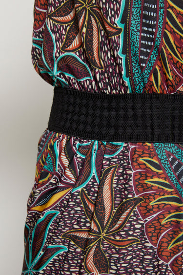 Combinaison-pantalon maille extensible Tomette/Vert