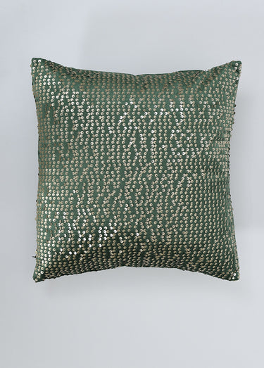 Housses de coussin velours et sequins Vert Lot 2