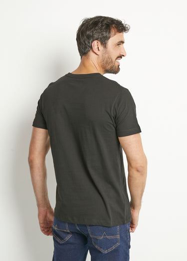 T-shirt col rond manches courtes Noir Lot 2