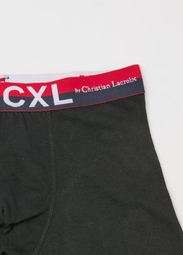 Boxer uni avec coton, ceinture logo Noir
