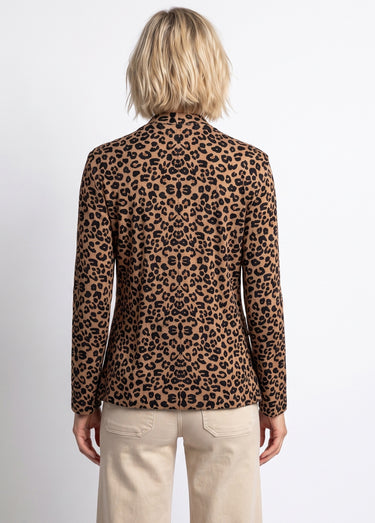 Sous-pull extensible col montant Imprime Leopard