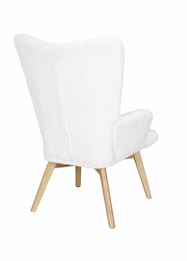Fauteuil confort, patchwork ton sur ton Blanc