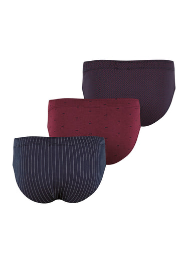 Slips assortis avec imprimé fantaisie Bordeaux