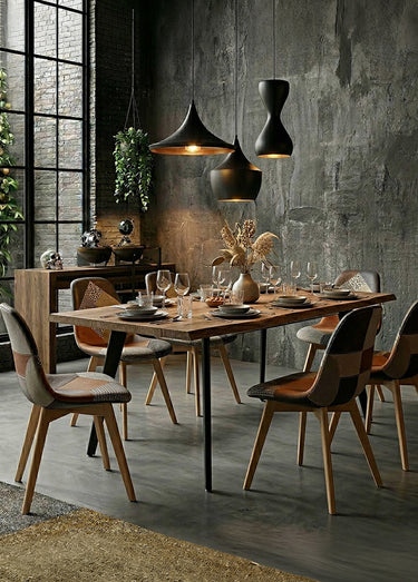 Table basse bois extensible 6 à 8 pers. FOREST Marron/Noir