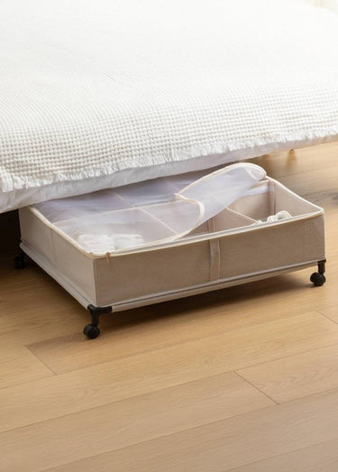 Housse de rangement à roulettes, 66x60cm Beige