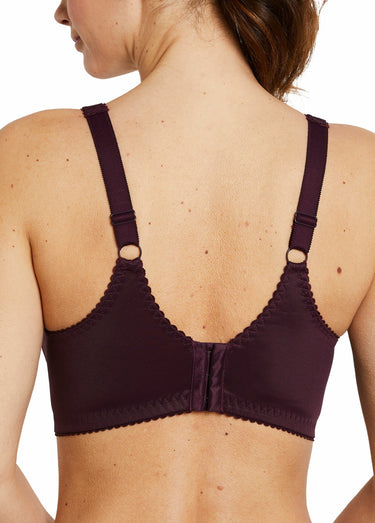 Soutien-gorge sans armatures tulle brodé Prune